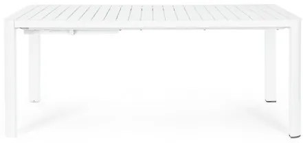 Τραπέζι Τραπεζαρίας Επεκτεινόμενο Εξωτερικού Χώρου Kiplin Αλουμινίου Λευκό180/240*100*77εκ. - Λευκό