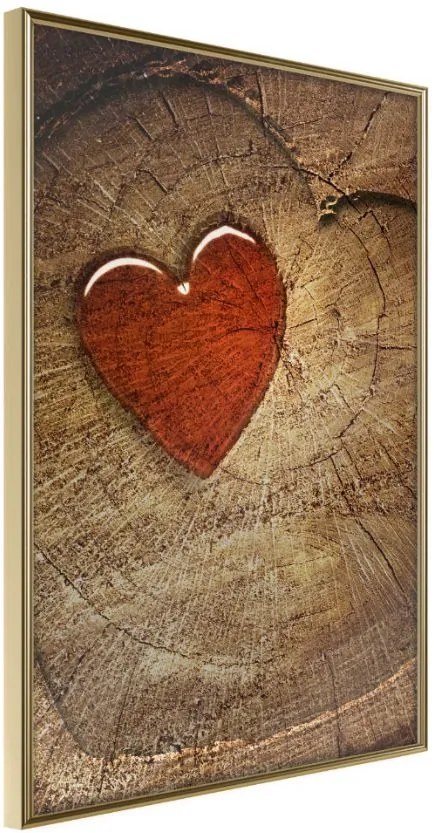 Αφίσα - Carved Heart - 20x30 - Χρυσό - Χωρίς πασπαρτού