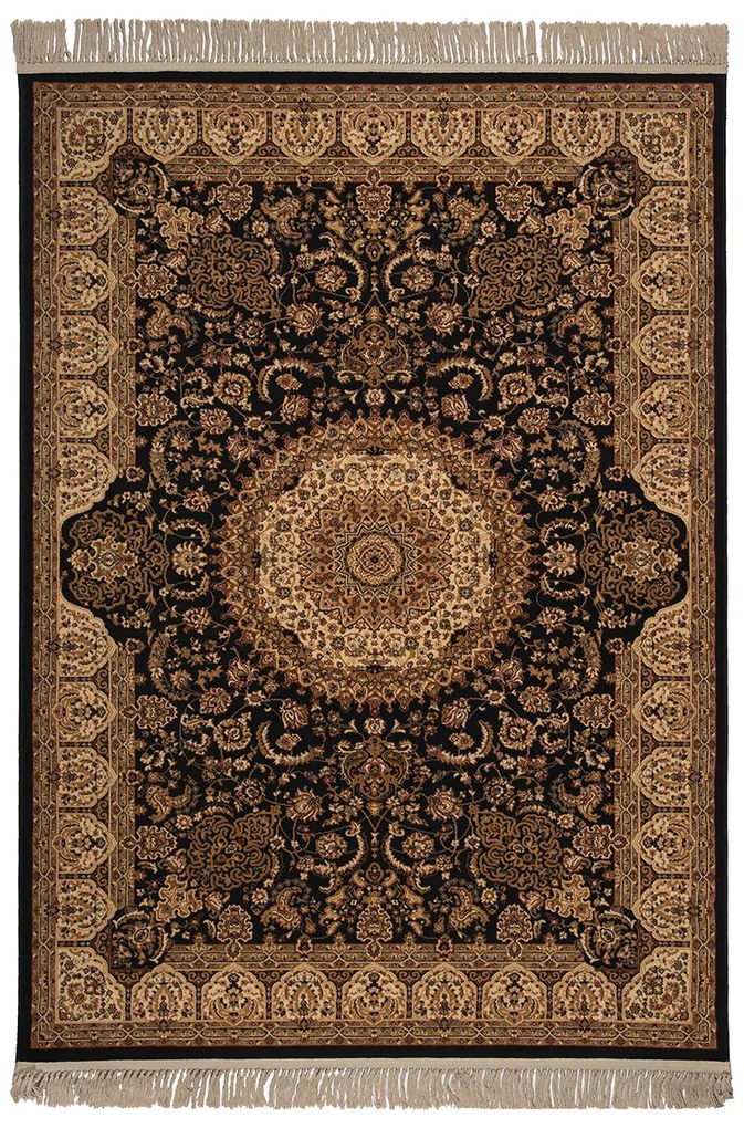 Χαλί (160x230) Βιοκαρπέτ Isfahan 2879A Black/ Cream