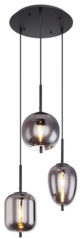 Κρεμαστό Φωτιστικό Globo Lighting Blacky 15345-3 Μαύρο