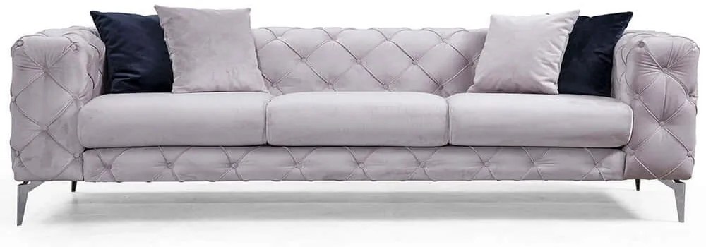 Καναπές Τριθέσιος Como 569HLN1103 237x90x73cm Light Grey