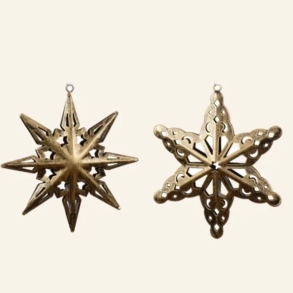 Beauty Home ΜΕΤΑΛΛΙΚΟ ΣΤΟΛΙΔΙ ΑΣΤΕΡΙ 22 x 12 CM  Β    (8 ΑΚΤΙΝΕΣ) 22 x 12 CM