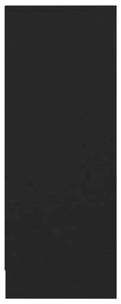 Παπουτσοθήκη Μαύρη 31,5 x 35 x 90 εκ. από Μοριοσανίδα - Μαύρο