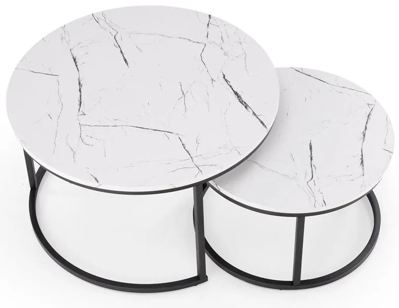 Uni 2 Τραπεζακι Σαλονιου Γκρι Μαρμαρο 120x60x45