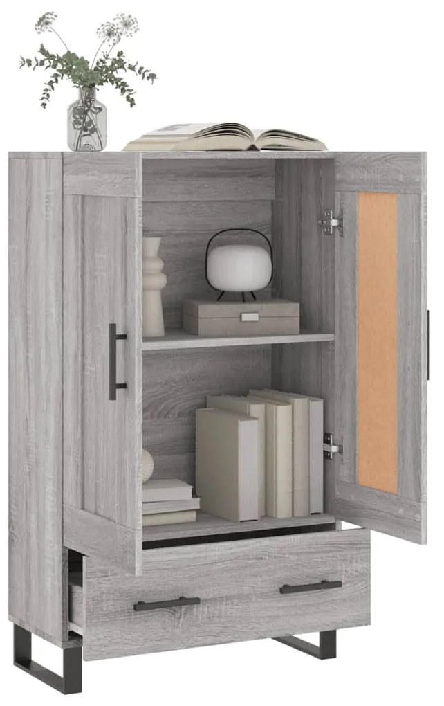 vidaXL Ντουλάπα Γκρι Sonoma 69,5 x 31 x 115 εκ. από Επεξεργασμένο Ξύλο