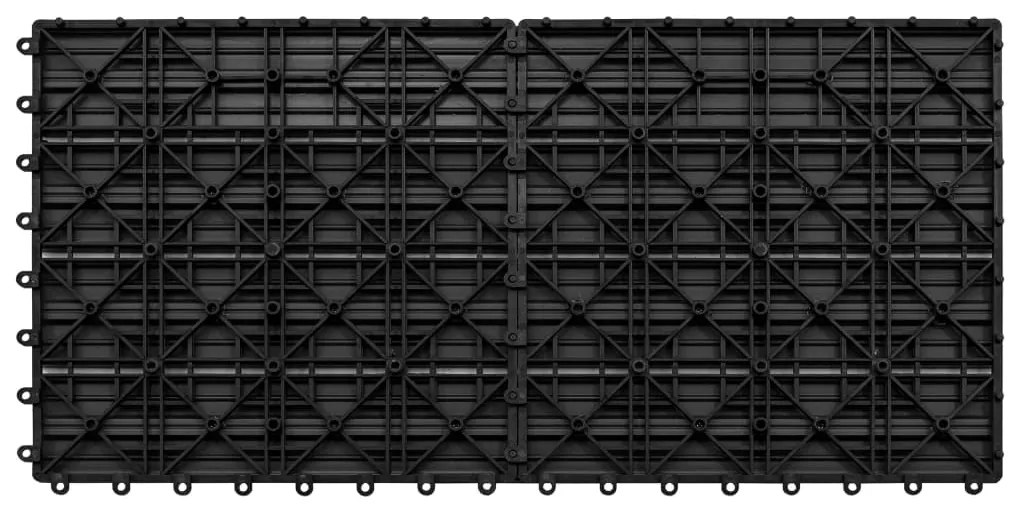 vidaXL Πλακάκια Deck 6 τεμ. Μαύρα 60 x 30 εκ. 1,08 μ² από WPC