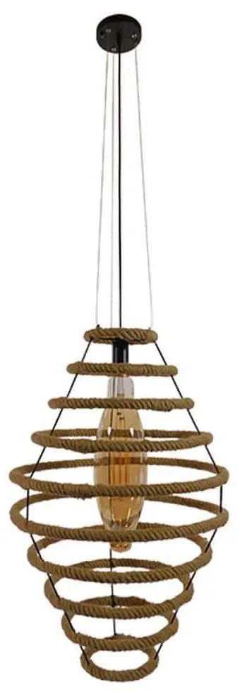 Φωτιστικό Οροφής Melissa 01158 Black GloboStar Rope, Metal