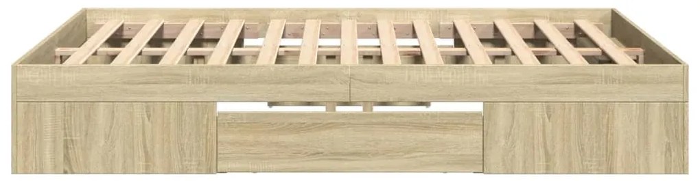 vidaXL Πλαίσιο Κρεβατιού Χωρ. Στρώμα Sonoma Δρυς 120x200εκ. Επ. Ξύλο
