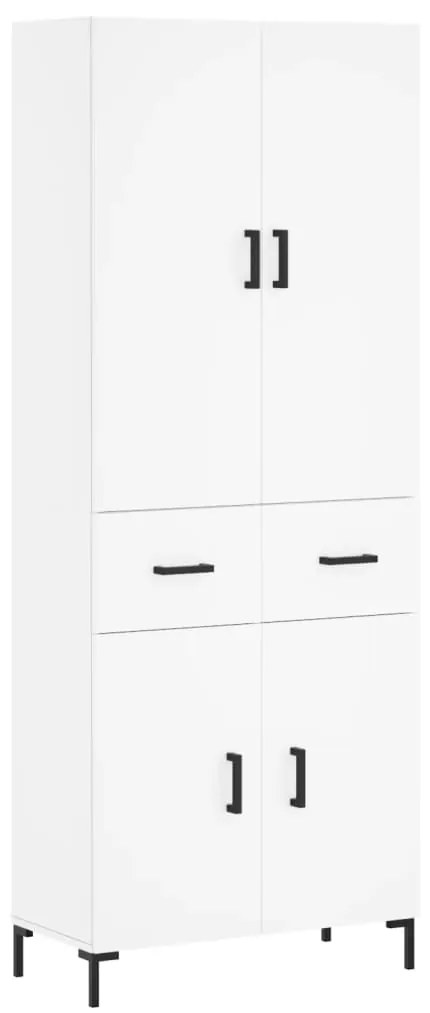 vidaXL Ντουλάπι Λευκό 69,5x34x180 εκ. από Επεξεργασμένο Ξύλο