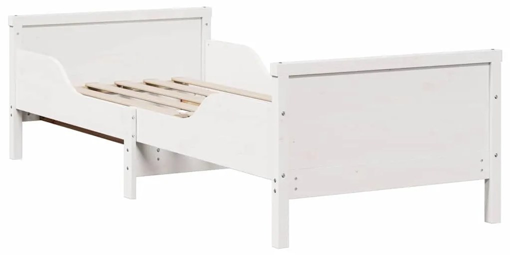 vidaXL Σκελετός Κρεβατιού Λευκό 80 x 200 cm Στερεά ξυλεία πεύκου