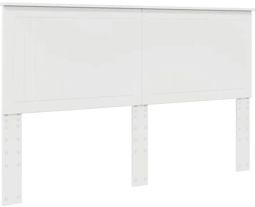 vidaXL Κεφαλάρι με κεφαλάρι Λαμπερό Λευκό 160 cm Επεξεργασμένο ξύλο