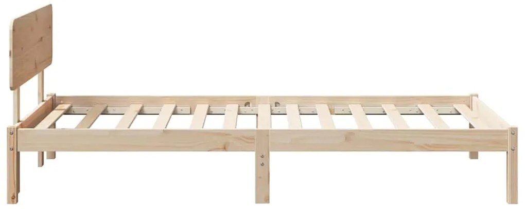 vidaXL Σκελετός Κρεβατιού Φυσικό 75 x 190 cm Στερεά ξυλεία πεύκου