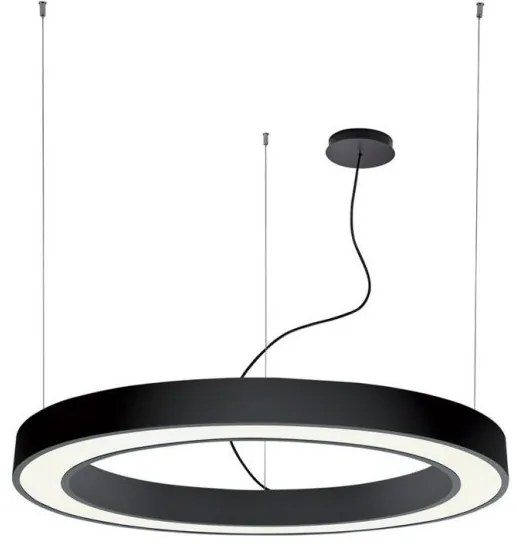 Κρεμαστό Φωτιστικό Οροφής LED 132W 4000Κ Push Dimming Φ180cm Ring Viokef-3915-0018-4-B-D4-Μαύρο 3915-0018-4-B-D4