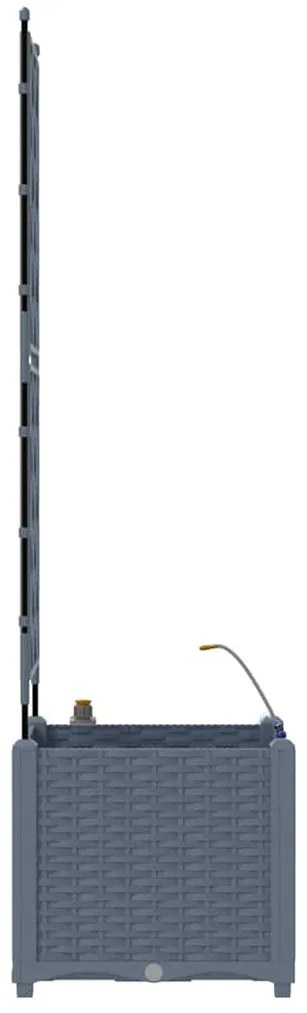 vidaXL Ζαρντινιέρες κήπου Ανοιχτό γκρι 40 x 40 x 142 cm Ατσάλι