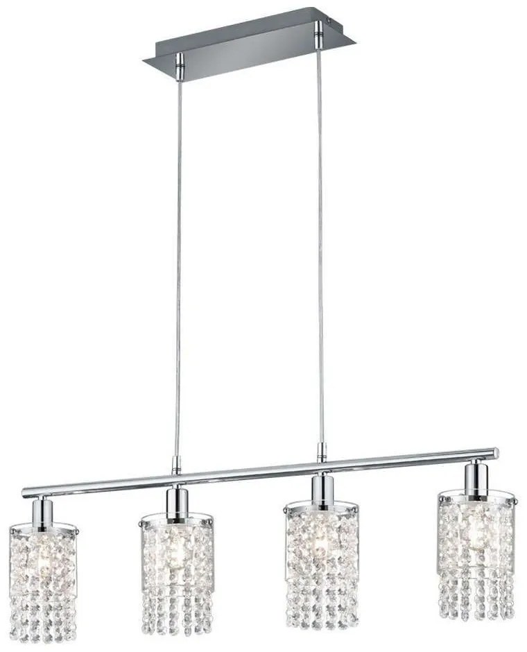 Φωτιστικό Οροφής Posh R30764006 4xE14 10W 11x80x150cm Chrome RL Lighting Μέταλλο,Γυαλί