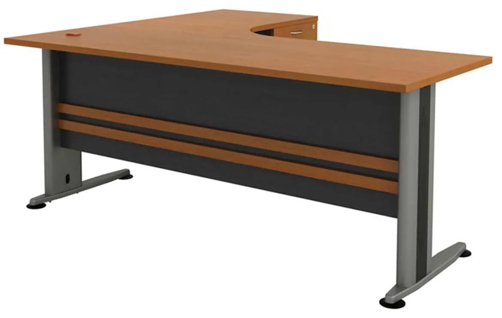Γραφείο SUPERIOR COMPACT -Δεξ-180x70/150x60cm DG/Cherry /