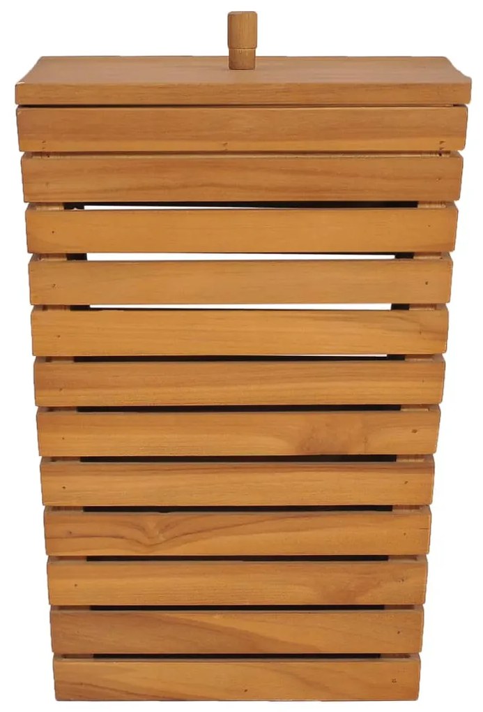 vidaXL Καλάθι Απλύτων 30 x 30 x 45 εκ. από Μασίφ Ξύλο Teak