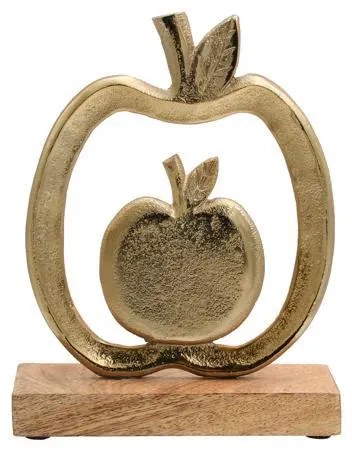 ΔΙΑΚΟΣΜΗΤΙΚΟ ΑΛΟΥΜΙΝΙΟΥ Fylliana Apple 2794 ΜΕ ΞΥΛΙΝΗ ΒΑΣΗ ΧΡΥΣΟ ΧΡΩΜΑ 15x5x20εκ