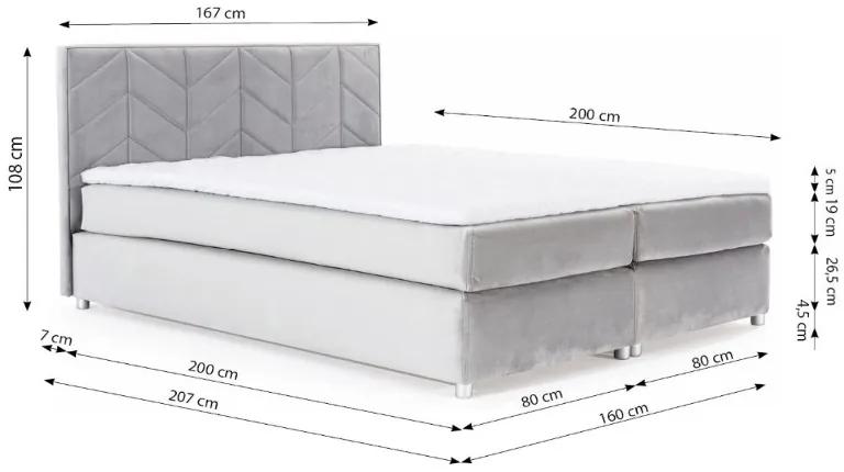 Επενδυμένο κρεβάτι Jodla-Mpez-200 x 200