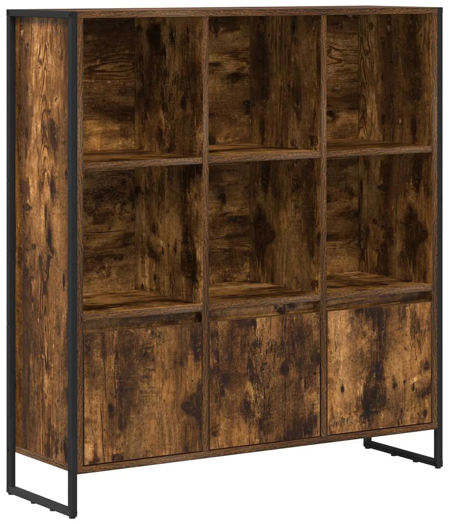 vidaXL Βιβλιοθήκη 2 pcs Καπνιστό Δρύς 99,5 x 30 x 108,5 εκ