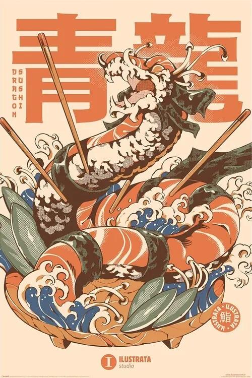 Αφίσα Ilustrata - Dragon Sushi, (61 x 91.5 cm)