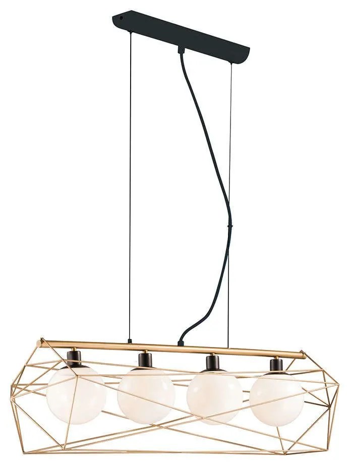 Φωτιστικό Οροφής - Ράγα I-Abraxas-S4 Oro Black-Gold Luce Ambiente Design Metal