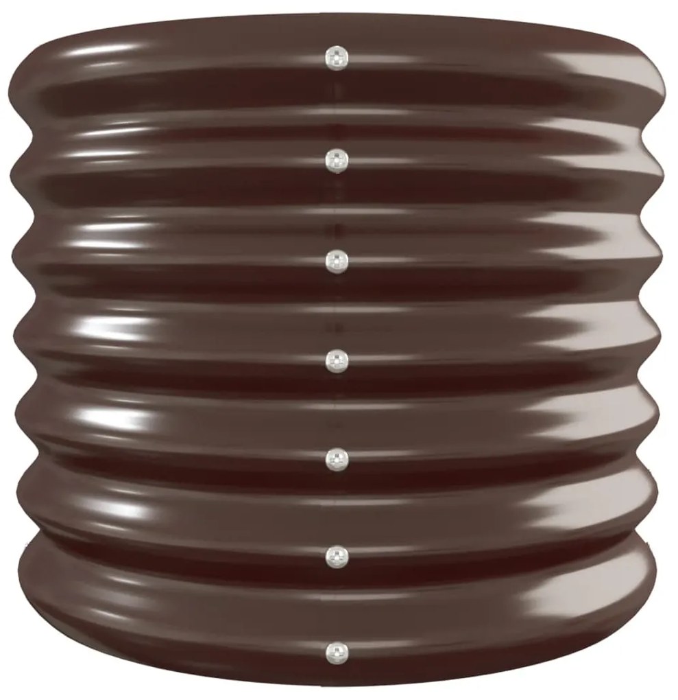 vidaXL Ζαρντινιέρα Καφέ 260x40x36 εκ. Γαλβανισμένος χάλυβας