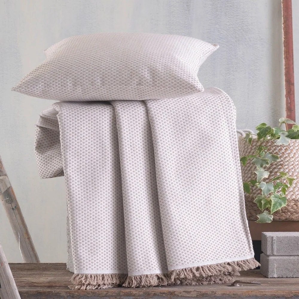 Ριχτάρι Matis Beige Ρυθμός Πολυθρόνα 160x180cm Cotton-Polyester
