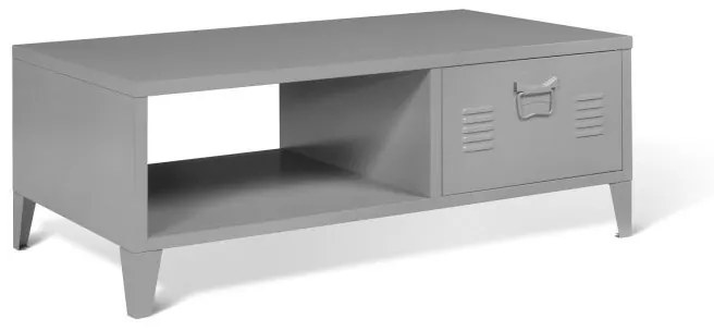 Μεταλλικό Τραπέζι Σαλονιού 100 x 50 x 36 cm Χρώματος Γκρι Storvik Idomya 30087272 30087272