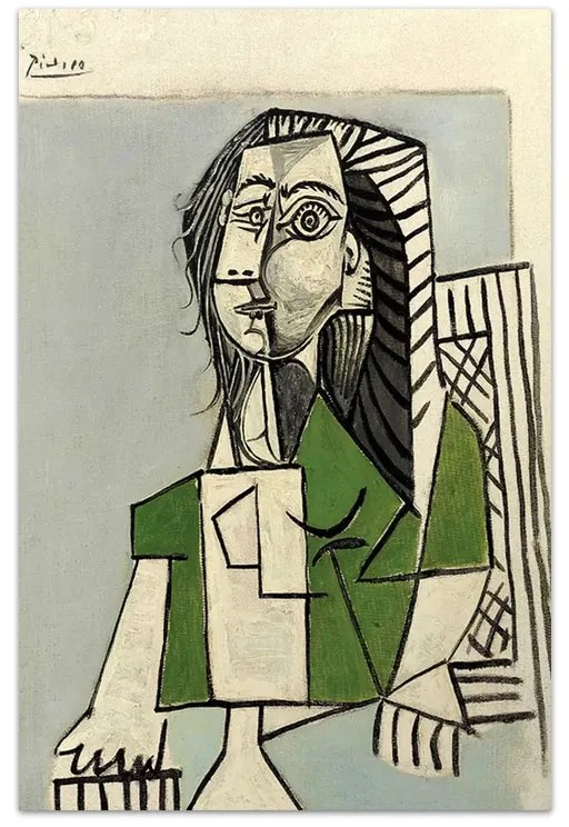 Πίνακας σε καμβά "Seated Woman" Megapap ψηφιακής εκτύπωσης 60x90x3εκ.-GP033-0164