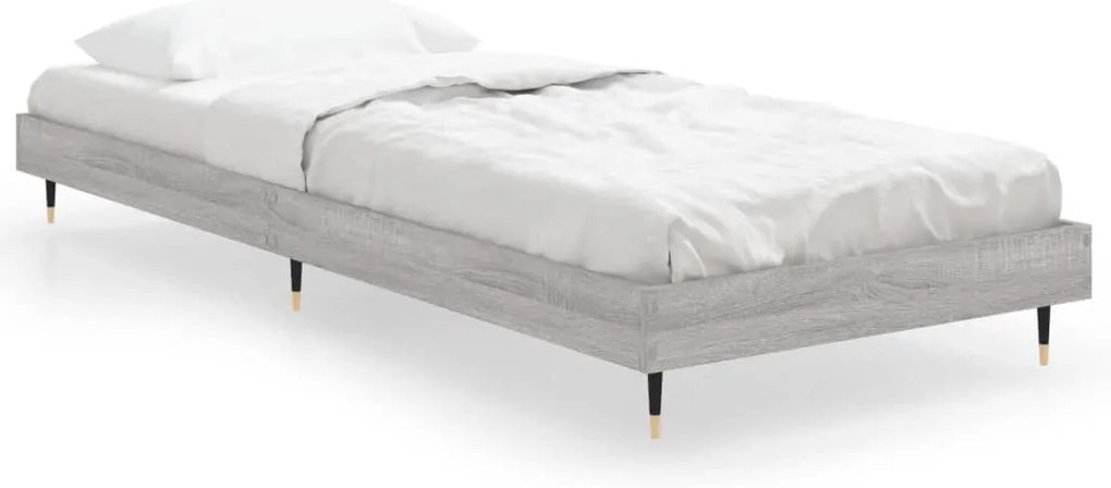 vidaXL Πλαίσιο Κρεβατιού Γκρι Sonoma 75x190 εκ. Επεξεργασμένο Ξύλο