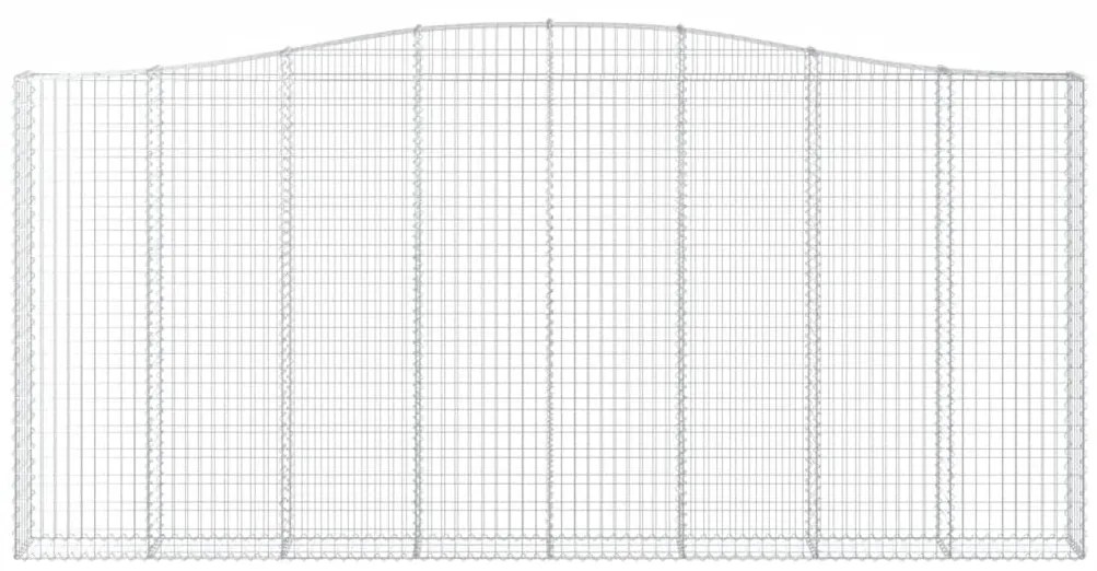 vidaXL Συρματοκιβώτια Τοξωτά 3 τεμ. 400x30x180/200 εκ. Γαλβαν. Ατσάλι