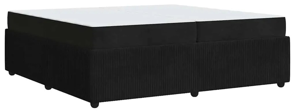 vidaXL Σκελετός κρεβατιού με στρώμα Μαύρο 200 x 200 cm Βελούδο