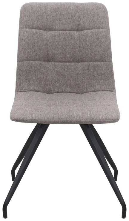 Καρέκλα τραπεζαρίας Bianca Megapap ανοιχτό μπεζ ύφασμα - μεταλλικό μαύρο πόδι 43x56x84εκ.