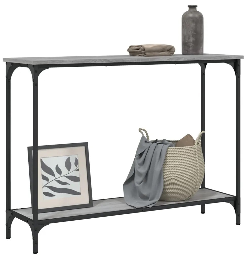 vidaXL Τραπέζι Κονσόλα Γκρι Sonoma 101x30,5x75 εκ. Επεξεργασμένο Ξύλο