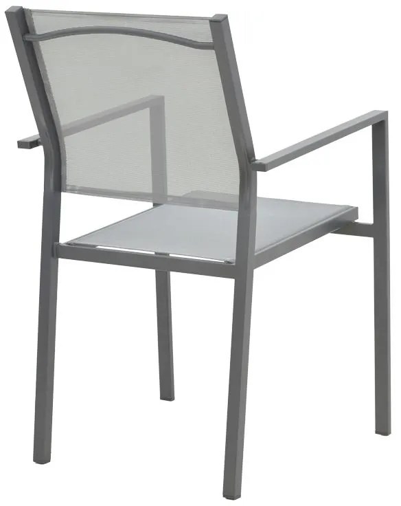 Καρέκλα - Πολυθρόνα Confidence ανθρακί μέταλλο και γκρι textilene 54x54x86 εκ. 54x54x86 εκ.