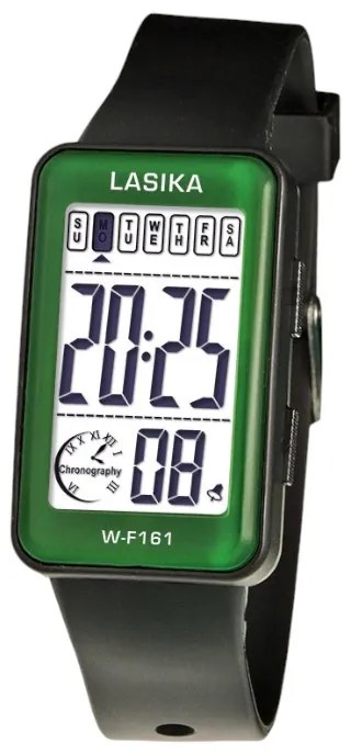 Ψηφιακό ρολόι χειρός - LS161 - Lasika - 817391 - Black/Green-817391_bg