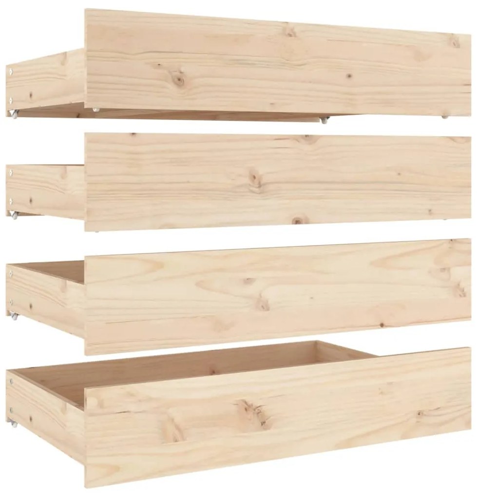 vidaXL Πλαίσιο Κρεβατιού 150 x 200 εκ. Μασίφ Ξύλο King Size