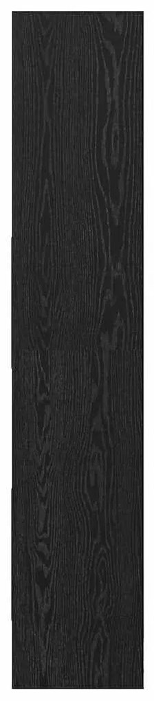 vidaXL Βιβλιοθήκη Μαύρη δρυς 60 x 35 x 180 εκατοστά Επεξεργασμένο ξύλο