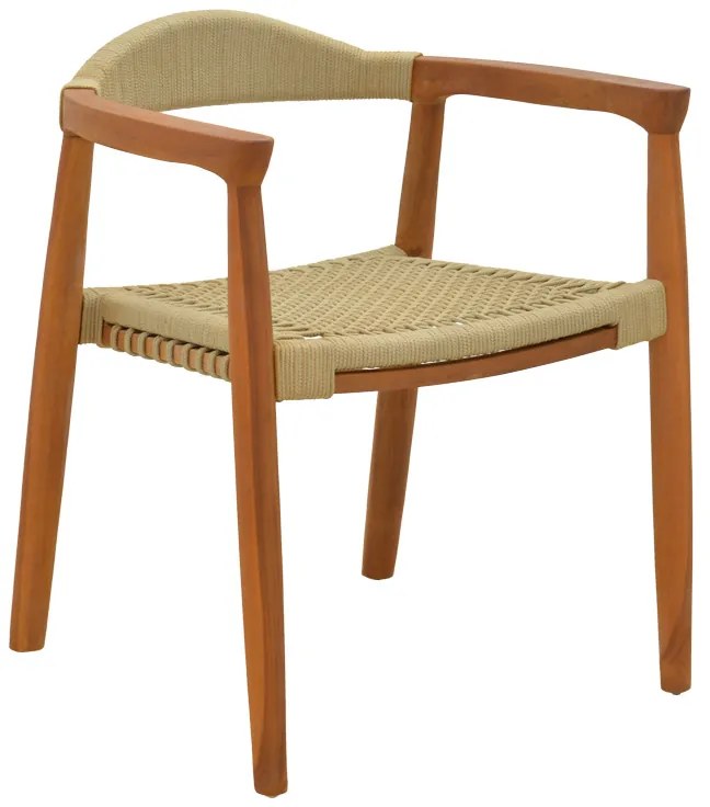 Intrahome Πολυθρόνα Ganny Intrahome teak ξύλο και pe σχοινί σε φυσική απόχρωση 61x58x71εκ | SKU: INTRAPA-451111120
