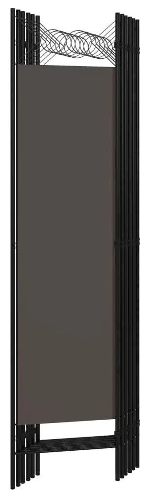 vidaXL Διαχωριστικό Δωματίου με 6 Πάνελ Ανθρακί 240 x 180 εκ.