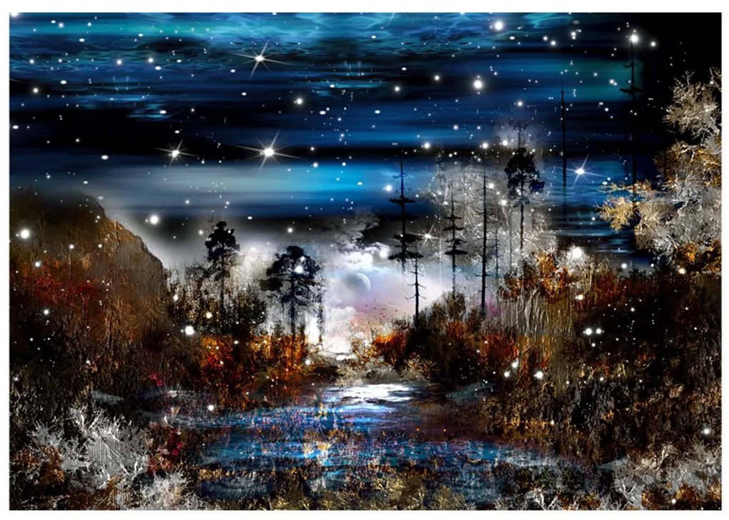 Φωτοταπετσαρία - Night in the forest 200x140