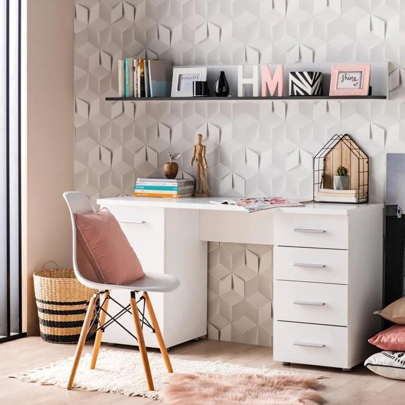 Γραφείο LIBER Λευκό 135x50x75,5 εκ. 135x50x75.5 εκ.