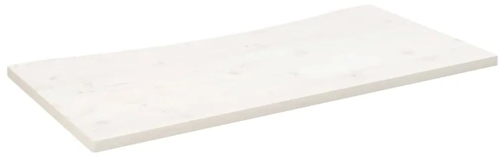 vidaXL Επιφάνεια Γραφείου Λευκή 110x60x2,5 εκ. από Μασίφ Ξύλο Πεύκου