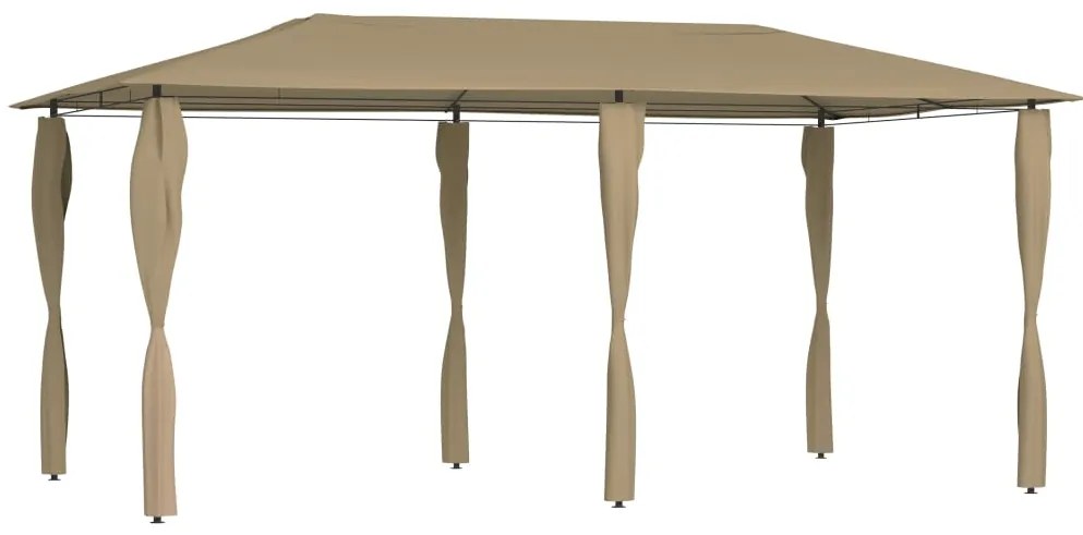 vidaXL Κιόσκι με Καλύμματα Στύλων Taupe 2,98x5,3x2,59 μ. 160 γρ./μ²