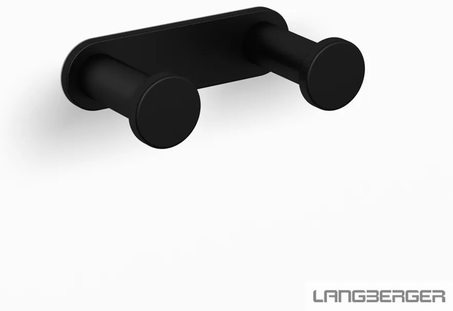 Κρεμάστρα 2 Αγκίστρων Langberger Black Matt 21280-32A-400