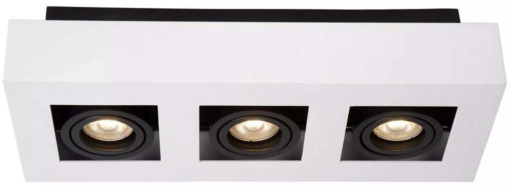 Φωτιστικό Οροφής Lucide 09119-16-31 XIRAX Λευκό (White)|Μαύρο Ματ (Black Mat) 2200 K