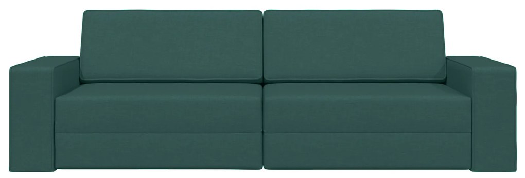 vidaXL Καναπές Κρεβάτι 2 σε 1 Σκούρος Πράσινος 245x150x60.5 εκ Υφάσματος