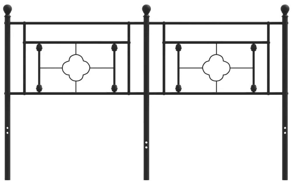 vidaXL Κεφαλάρι Μαύρο 150 εκ. Μεταλλικό