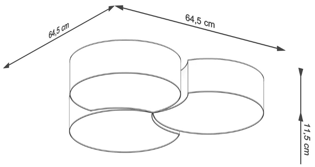 Sollux Φωτιστικό οροφής Circle 6,PVC,6xE27/60w